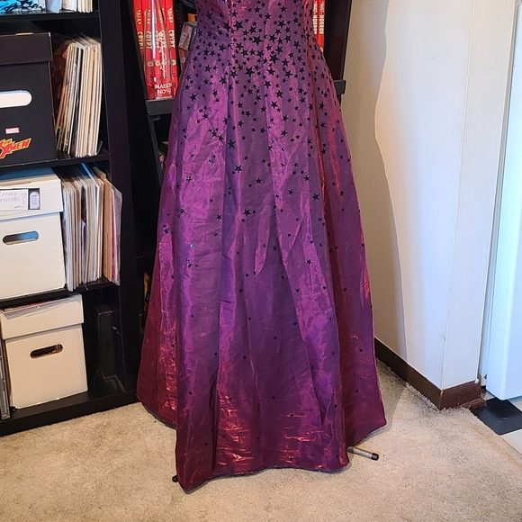 Morgan & Co. Purple Starry Prom Dress - Picture 2 of 7